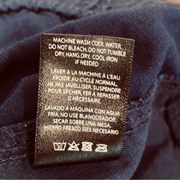 NWT Onia Tom linen blend cargo shorts, navy blue, size M - Picture 9 of 9